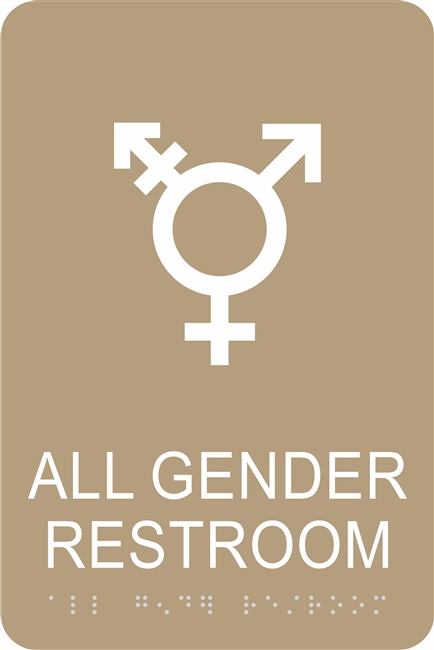 All gender deals restroom sign